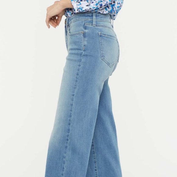 NYDJ Blue Wash Wide-Leg Jeans 2 NWOT Never Worn - Picture 1 of 7